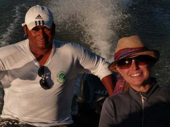 No fim de tarde, navegando no Rio Cuiabá, região de Porto Jofre, no final da rodovia Transpantaneira, no Pantanal Norte, no Mato Grosso